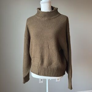 Kayamiya | Olive Green Chunky Knit Sweater